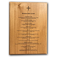 Benedictine Values Plaque -   With Cross