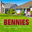 Bennies (Letters) Yard Sign