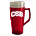 Travel Mug With Handle -C.S.B. Red