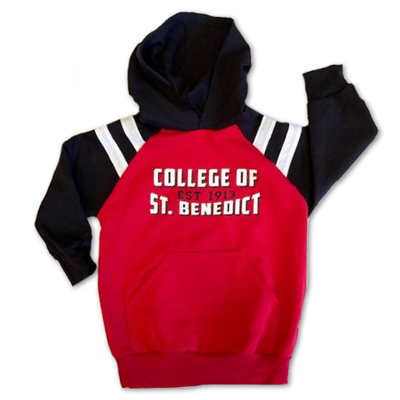 Youth -St. Ben's Raglan W/ Stripes Hooded Sweatshirt (SKU 1173064412)