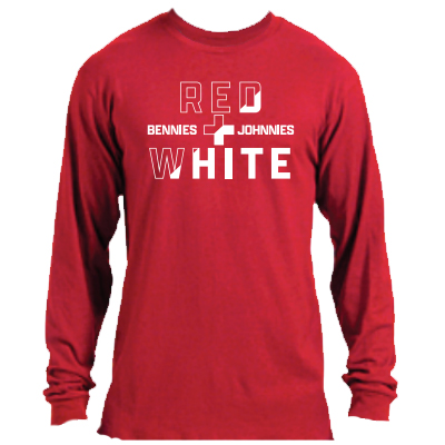C.S.B.+S.J.U. Red + White Long Sleeve T-Shirt