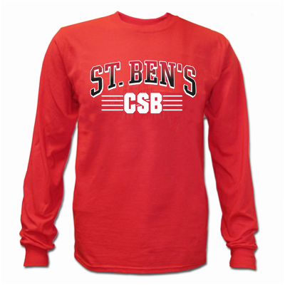 St. Ben's 4 Stripe C.S.B. Long Sleeve T-Shirt (SKU 11765462166)
