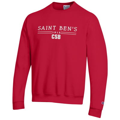 College Of Saint Benedict Embroidered 3 Line Crew Sweatshirt (SKU 11817680173)