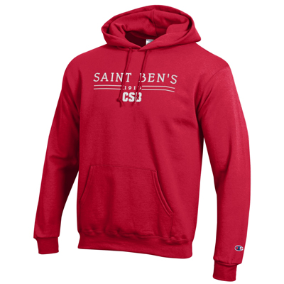 College Of Saint Benedict Embroidered 3 Line Hooded Sweatshirt