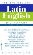 New College Latin & English Dictionary Rev & Updtd - cover photo
