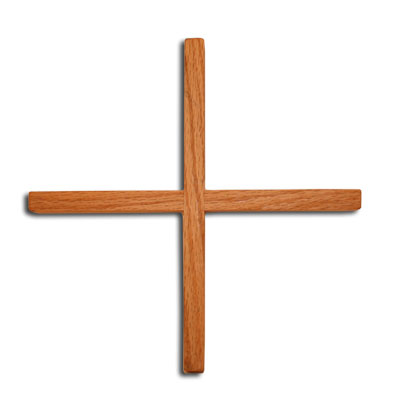 Wood Cross - Small Natural Red Oak (SKU 10143186210)