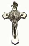 Crucifix St Benedict Silver