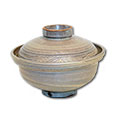 Pottery Bowl With Lid - Benedictine