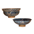 POTTERY BOWL WITH LID - IRIS BLUE