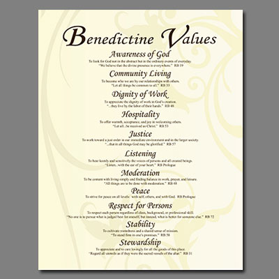 BENEDICTINE VALUES PRINT - 11x14 (SKU 1132030255)