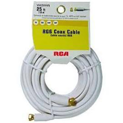 Coaxial Cable Tv 25 Foot White (SKU 1150368293)
