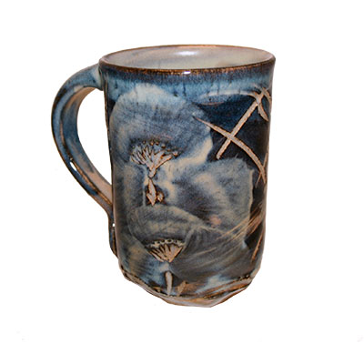 Pottery Mug Iris Blue With Handle (SKU 1158939640)