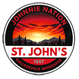 Sticker - Johnnie Nation Trees And Sunset Circle