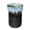 Pottery Tall Cup Squared Dbl Glaze