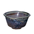 Pottery Square Bowl Navy Bean Glaze