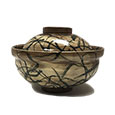 Pottery Bowl With Lid - Field Of Wheat
