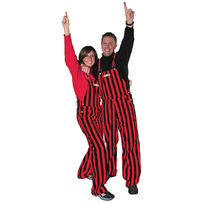 Game Bibs - Red And Black Stripes