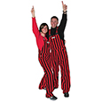 Game Bibs - Red And Black Stripes