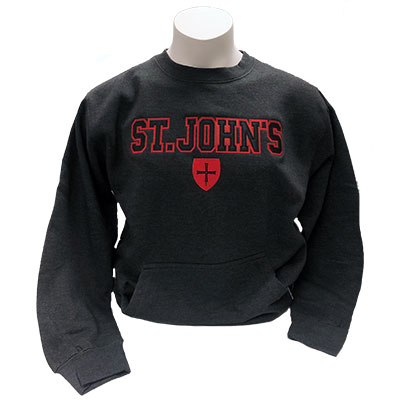 St. John's With Shield Crew Sweatshirt With Pocket (SKU 11745419164)