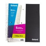 Notebook 5 Subject College Ruled Poly Cover