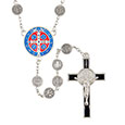 ST. BENEDICT SILVER MEDALS ROSARY
